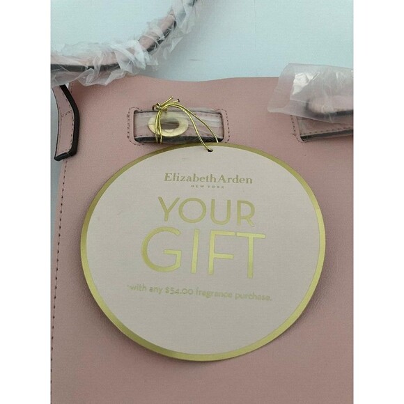 Elizabeth Arden New York Woman's Purse Drawstring Pink Blush Tote Crossbody Bag - Picture 6 of 16